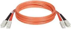 Tripp Lite Fiber Optic Duplex Patch Cable 1ft 2 x SC  2 x SC Fiber Optic Patch Cable Multimode Orange N306-001