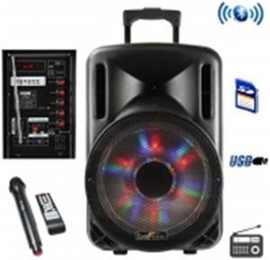 Befree Sound BFS-4435 12 in Bluetooth Rechargeable Party Speaker with Illuminatiing Light, 2500 Watt