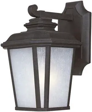 Maxim 3342WFBO 11.25 x 7 in. Radcliffe One Light Small Outdoor Wall, Black Oxide