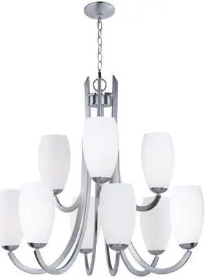 Maxim 21657SWSN Taylor 9-Light Chandelier, Satin Nickel