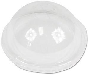 Boardwalk PETDOME PET Cold Cup Dome Lids, Fits 16-24 oz Plastic Cups, Clear, 2500 / Carton