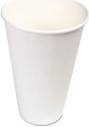 Boardwalk WHT16HCUP Paper Hot Cups, 16 oz, White, 1000 / Carton