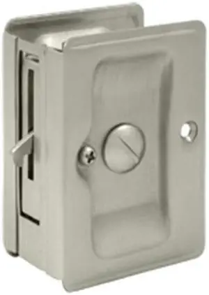 Deltana SDLA325U15 3.25 x 2.25 in. Heavy Duty Adjustable Privacy Pocket Lock, Satin Nickel - Solid