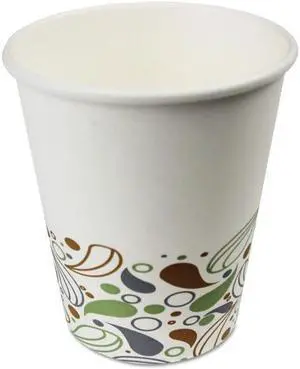 Boardwalk DEER8HCUP Deerfield Printed Paper Hot Cups, 8 oz, White, 1000 / Carton