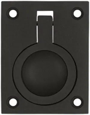Deltana FRP25U10B 2.5 x 1.87 in. Flush Ring Pull, Oil Rubbed Bronze - Solid
