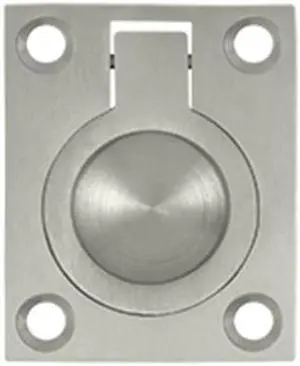 Deltana FRP175U15 1.75 x 1.37 in. Flush Ring Pull, Satin Nickel - Solid