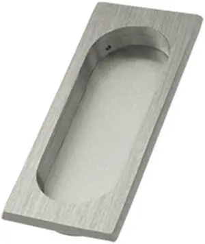 Deltana FP4134U15 4 x 1.62 x 0.37 in. Large Flush Pull, Satin Nickel - Solid