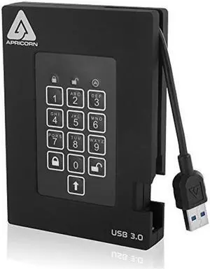 Apricorn Mass Storage A25-3PL256-S8000F Aegis Padlock 8 TB External Solid State Drive
