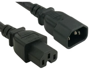 Cable Leader PW127-1210 10 ft. 14 AWG 15A 250V Power Cord IEC320 C14 to IEC320 C15 Cable Leader PW127-1210 10 ft. 14 AWG 15A 250V Power Cord IEC320 C14 to IEC320 C15