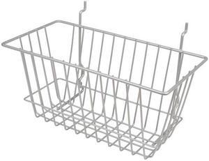 Econoco BSK17-EC 12 x 6 x 6 in. Narrow Basket, Epoxy Chrome - Semigloss