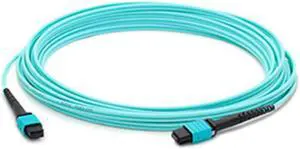 Addon 7M Mpo (Female) To Mpo (Female) 12-Strand Aqua Om3 Crossover Fiber Ofnr (Riser-Rated) Patch Cable Addon 7M Mpo (Female) To Mpo (Female) 12-Strand Aqua Om3 Crossover Fiber Ofnr (Riser-Rated) Patch Cable