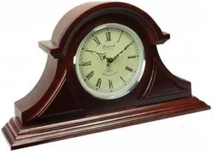 Bedford Clock Collection Redwood Mantel Clock with Chimes