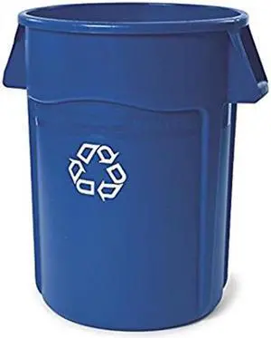 Rubbermaid 44 gal. Blue Recycling Receptacle Polyethylene Blue FG264307BLUE