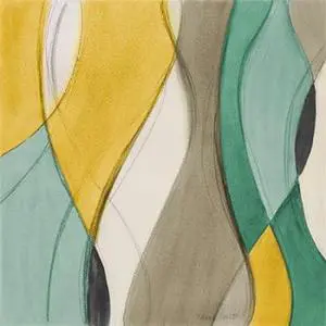 Sun Dance Graphics PDX10222SMALL Coastal Teal Coalescence II Poster Print by Lanie Loreth, 12 x 12 - Small