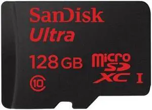 WDT-Retail Mobile SDSQUNC-128G-AN6IA 128 GB Sandisk Ultra MicroSDHC Class 10-80 Mbps UHS-I Card WDT-Retail Mobile SDSQUNC-128G-AN6IA 128 GB Sandisk Ultra MicroSDHC Class 10-80 Mbps UHS-I Card