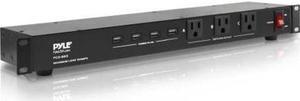 Pyle PCO865 Rack Mount Power Conditioner Strip with USB Charge Ports Power Supply Surge Protector