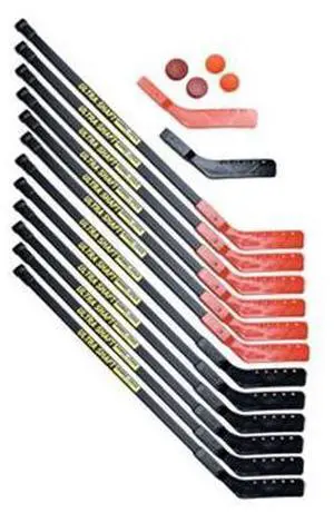 Champion Sports US42SET Ultra Shaft Hockey Set - Twelve 42" Hockey Sticks/Two Pucks/Two Balls/Two Extra Blades