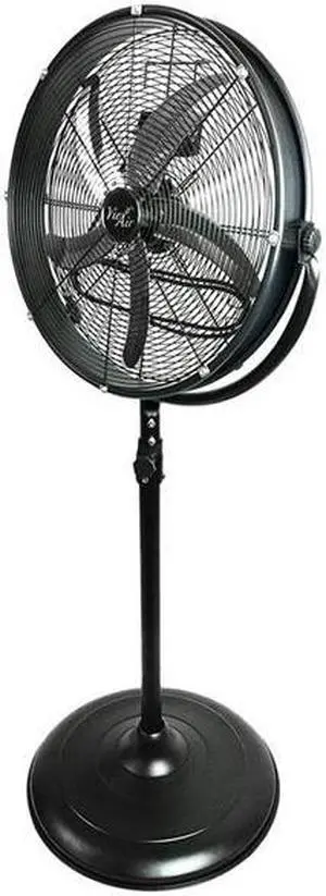 Vie Air VA-20PMC 20 in. Industrial 3 Speed Heavy Duty Powerful & Quiet Metal High Velocity 360 Degree Tilting Pedestal Drum Fan
