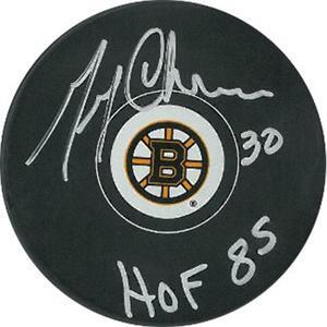 Gerry Cheevers Boston Bruins Hockey Puck HOF 85 HOF 85