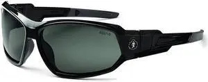 Ergodyne 56030 Skullerz Loki Safety Glasses/Goggles, Black Frame/Smoke Lens, Nylon/Polycarb