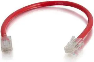 C2G 04165 Cat6 Cable - Non-Booted Unshielded Ethernet Network Patch Cable, Red (50 Feet, 15.24 Meters)
