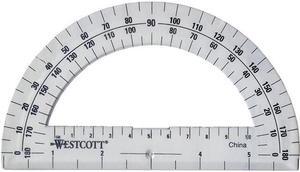 PROTRACTOR 6IN 180 DEGREE CLEAR