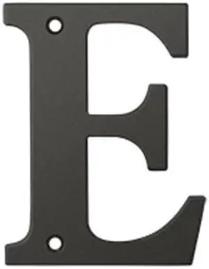 Deltana RL4E-10B 4 in. Residential Letter E, Oil Rubbed Bronze - Solid