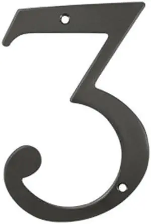 Deltana RN63U10B 6 in. House Numbers, Oil Rubbed Bronze - Solid Brass