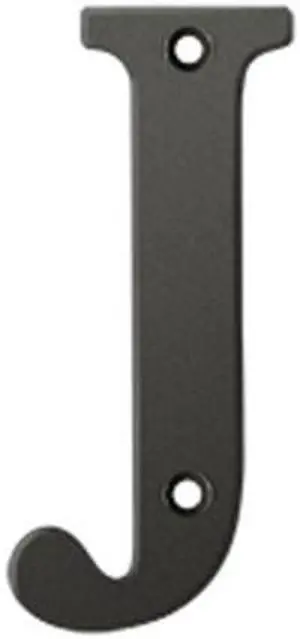 Deltana RL4J-10B 4 in. Residential Letter J, Oil Rubbed Bronze - Solid