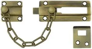 Deltana CDG35U5 Door Guard Chain - Doorbolt, Antique Brass - Solid Brass