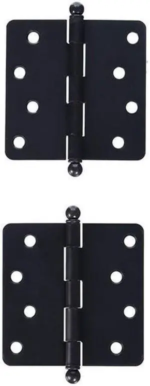 Deltana S44R410B-BT 4 x 4 x 0.25 in. Radius Hinge with Ball Tip Steel - Oil Rubbed Bronze