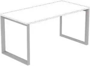 Lorell LLR16204 Relevance Series Desk Height Desk Leg Frame, Silver - 28.5 x 23.3 in.