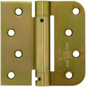 Deltana DSH4R5TT2D 4 x 4 x 0.62 Square Spring Hinge, Zinc Dichromate Plated - Steel