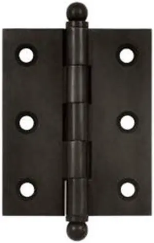 Deltana CH2520U10B 2.5 x 2 in. Hinge with Ball Tips, Oil Rubbed Bronze - Solid
