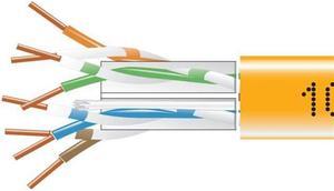 Black Box EYN867B-PB-1000 CAT6 550-MHz Solid Bulk Cable - Unshielded, Plenum, Orange, 1000 ft. Pull Box