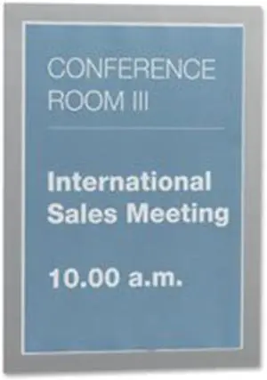 Durable Adhesive Frame Magnetic Seal Letter 8-1/2"x11" Red 476803