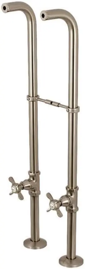 Kingston Brass CC266S8BEX Freestanding Supply Line with Stop Value & Handle, Brushed Nickel - 4.56 x 6 x 32.25 in.