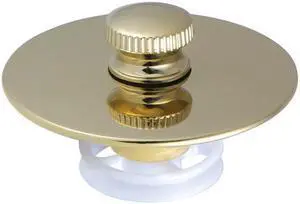Kingston Brass DTL5304A2 Quick Cover-Up Tub Stopper, Polished Brass - 2.63 x 2.81 x 2.81 in.