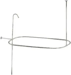 Kingston Brass ABT1040-6 Oval Shower Riser with Enclosure, Polished Nickel - 15.25 x 28.5 x 36.38 in.