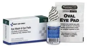 First Aid Only 7009 Eyewash Set with Eyepads & Adhesive Strips