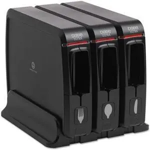 Dixie Ultra SSW3D85 Smartstock Wrapped Cutlery Dispenser, Series-W, Triple Pack, Black