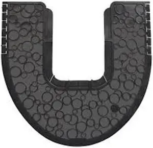 Commode Mat 2.0, Absorbant, Rubber, 22 x 22, Black, 6/Carton CMBB