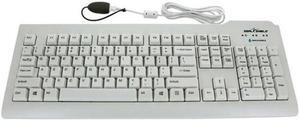 Seal Shield SSWKSV207GL Silver Seal Glow Waterproof True Type Keyboard - Backlit, Long Cable With Seal C