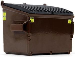 First Gear 90-0535 1-34 Scale Refuse Trash Bin Diecast Model - Brown