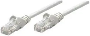 Intellinet Network Cable, Cat5e, UTP, RJ45 Male / RJ45 Male, 0.15 m (0.5 ft.), Gray