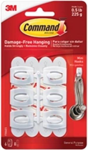 3M CHS1005 17001 Command Hooks & Strips Value Pack, White - Medium