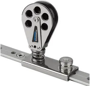 Schaefer Marine 705-92 1.25 in. Spring Loaded Lined Slide & Stainless Steel for T-Track