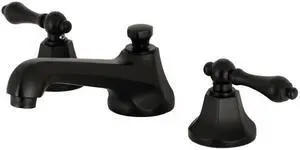 Kingston Brass KS4460AL Metropolitan 8 in. Widespread Lavatory Faucet, Matte Black - 15.87 x 12.05 x 3.76 in.