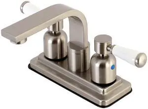 Kingston Brass KB8468DPL 4 in. Paris Centerset Lavatory Faucet, Brushed Nickel