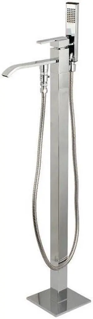 Kingston Brass KS4131QLL Heritage Freestanding Roman Tub Filler, Polished Chrome - 45.38 x 9 x 6.75 in.